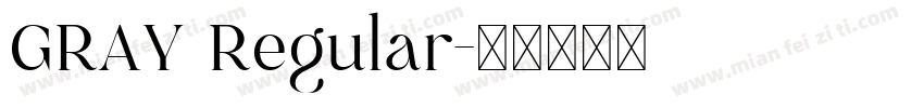 GRAY Regular字体转换